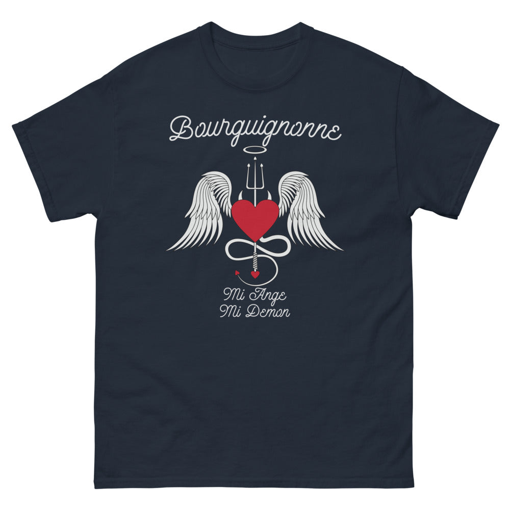 T-shirt Bourgogne marine - Mi-Ange, Mi-Démon