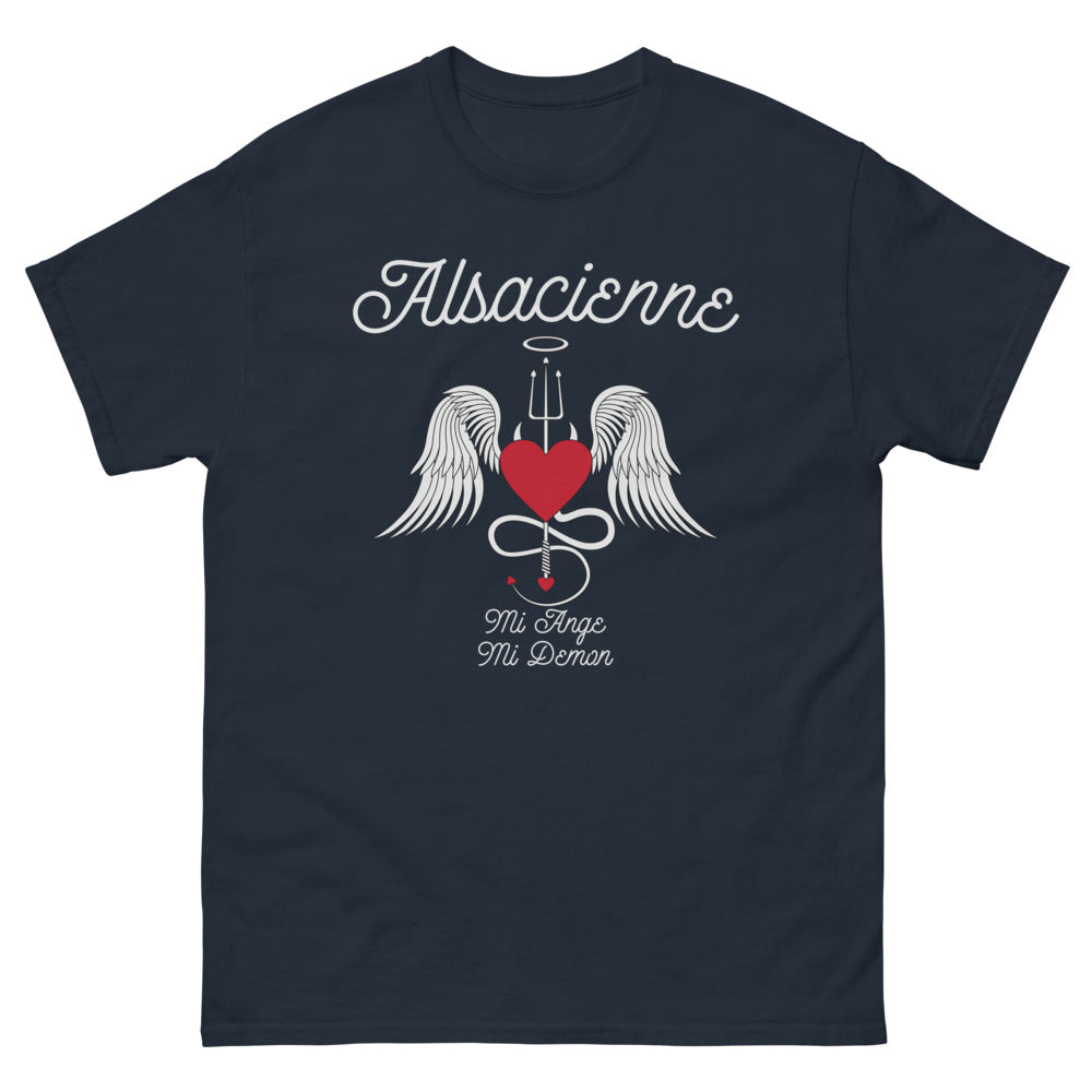 T-shirt Alsacienne marine - Mi-Ange Mi-Démon humoristique