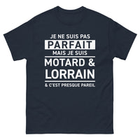 Thumbnail for T-shirt Lorraine marine - Je ne suis pas parfait mais je suis motard