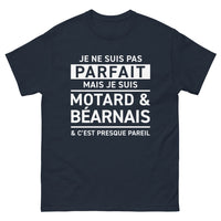 Thumbnail for T-shirt Béarnais marine - Je ne suis pas parfait mais motard