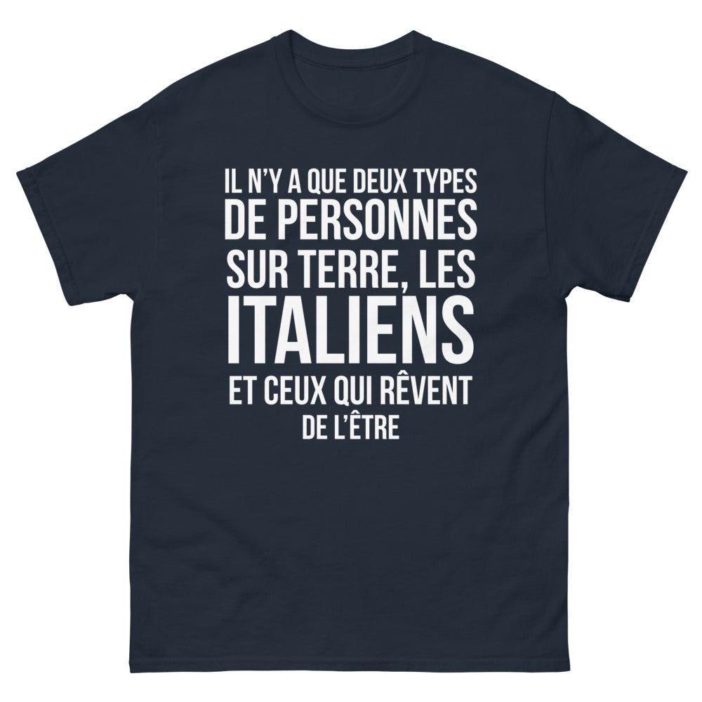 T-shirt Italie marine - Il n'y a que deux types de personnes