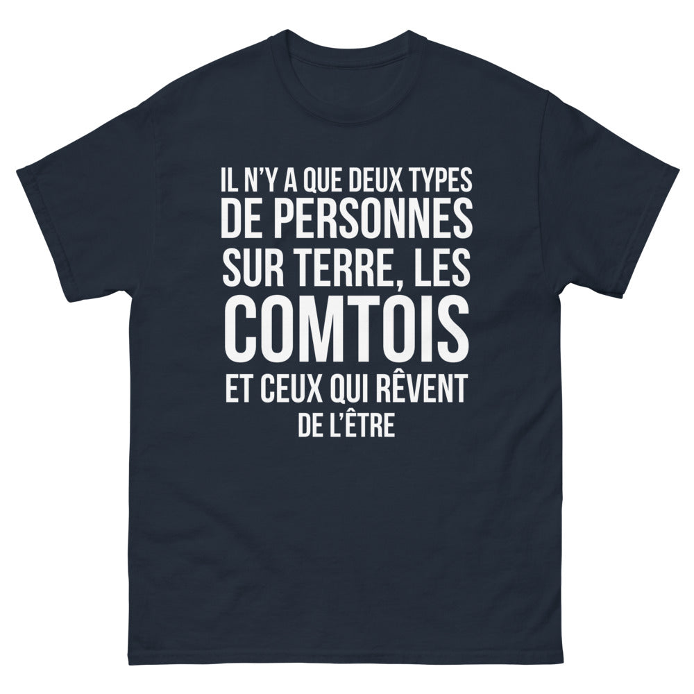 T-shirt Comtois marine - Deux types de personnes sur terre