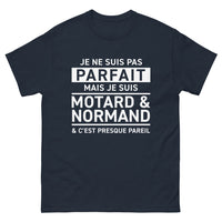 Thumbnail for T-shirt Normand noir dos - Je ne suis pas parfait, motard