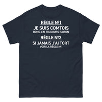 Thumbnail for T-shirt Comtois marine - Règle du Franc-Comtois humoristique