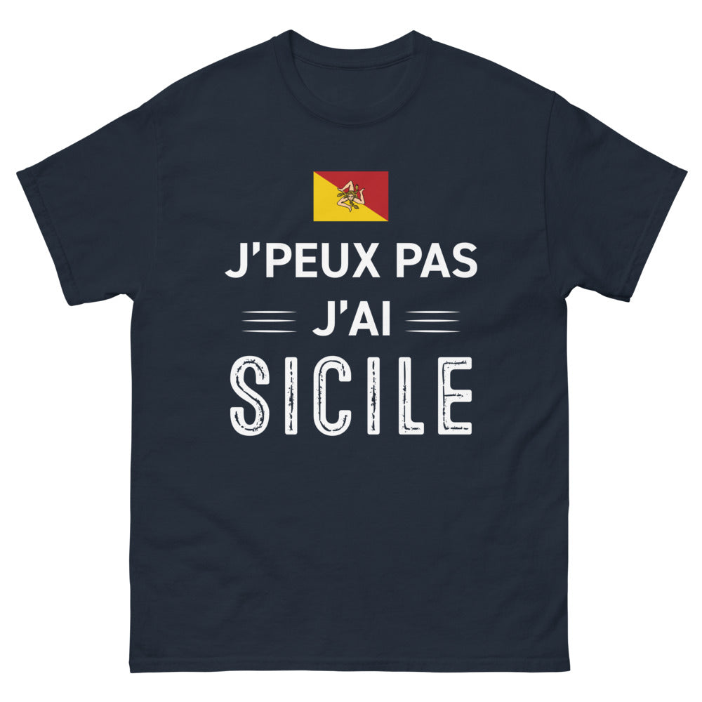 T-shirt Sicilien marine - J'peux pas, j'ai Sicile