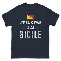 Thumbnail for T-shirt Sicilien marine - J'peux pas, j'ai Sicile