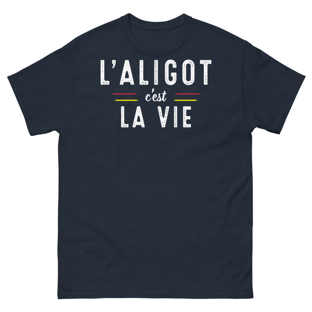 T-shirt Aveyron marine - L'Aligot c'est la Vie humoristique