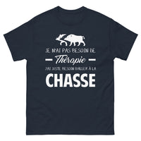 Thumbnail for T-shirt Chasse noir dos - Je n'ai pas besoin de thérapie