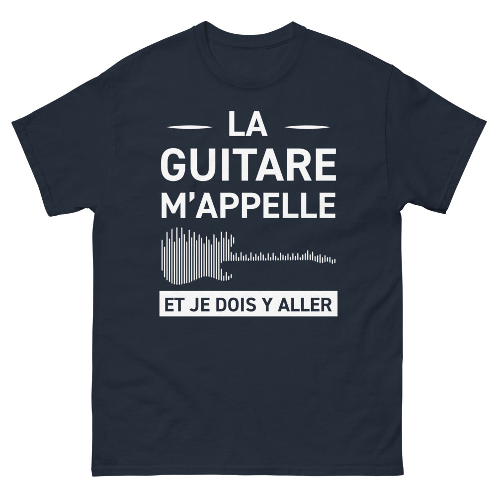 T-shirt Passion Musique marine - La guitare m'appelle