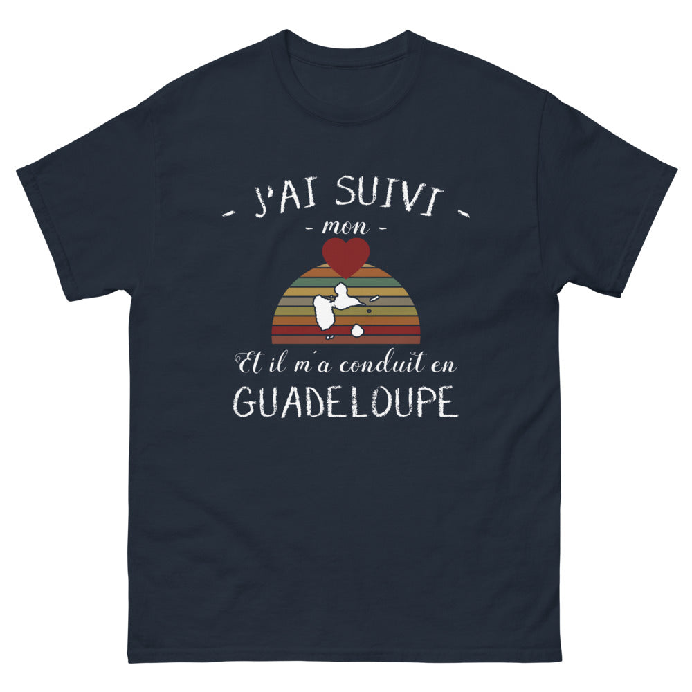 T-shirt Guadeloupe marine - J'ai suivi mon cœur