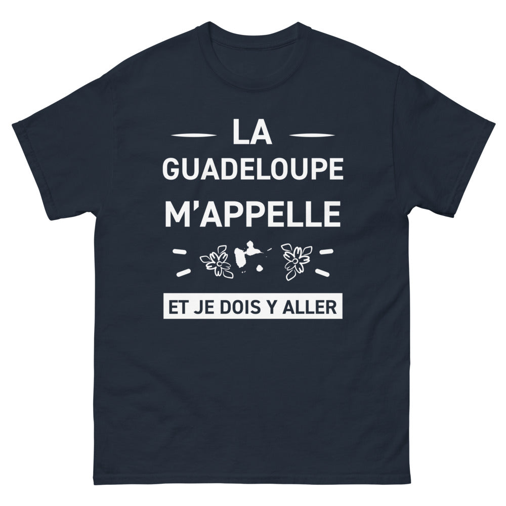 T-shirt Guadeloupe marine - La Guadeloupe m'appelle et je dois y aller