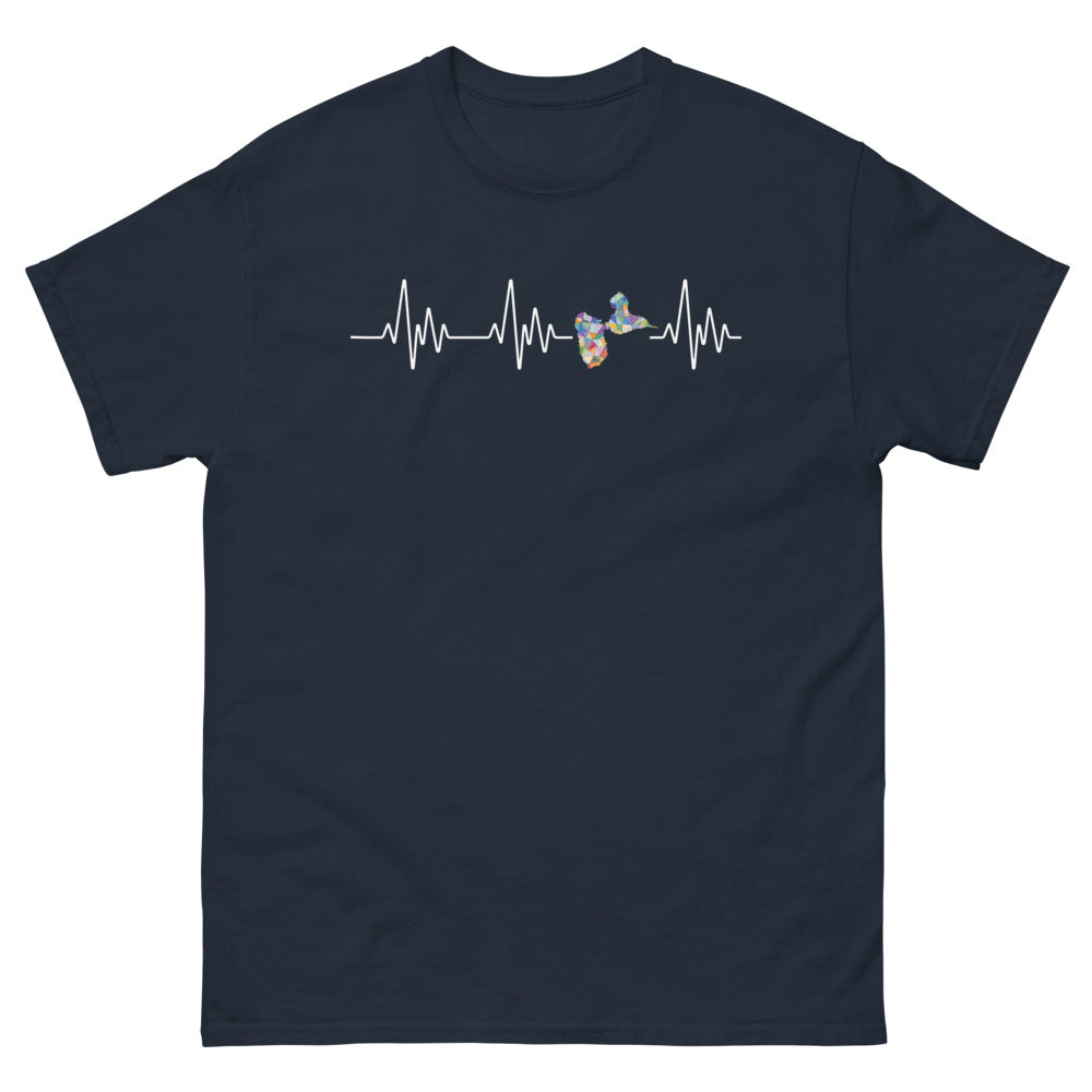 T-shirt Guadeloupe noir dos - design sombre et élégant