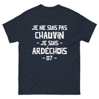 Thumbnail for T-shirt Ardèche marine - Je ne suis pas chauvin, je suis Ardéchois