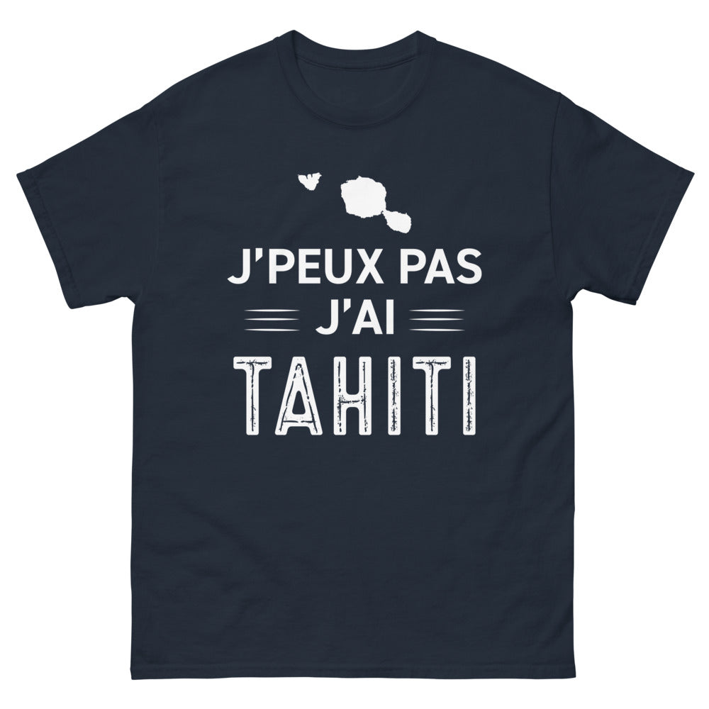 T-shirt humour Polynésie marine - Je peux pas, j'ai Tahiti