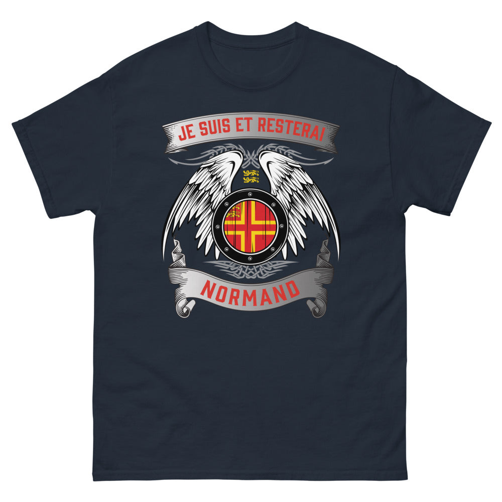 T-shirt Normandie marine - Je suis et resterai Normand