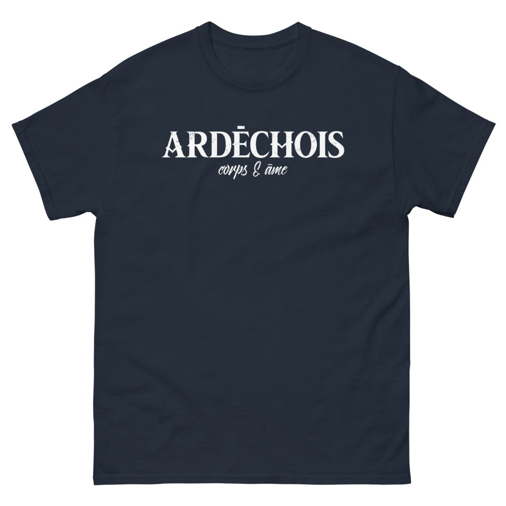 T-shirt Ardèche marine - hommage tendre à l'Ardèche