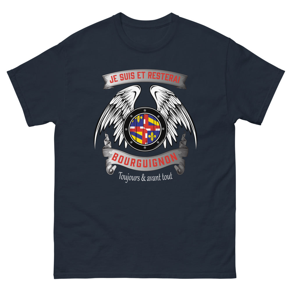 T-shirt Bourgogne marine - Je suis et resterai Bourguignon