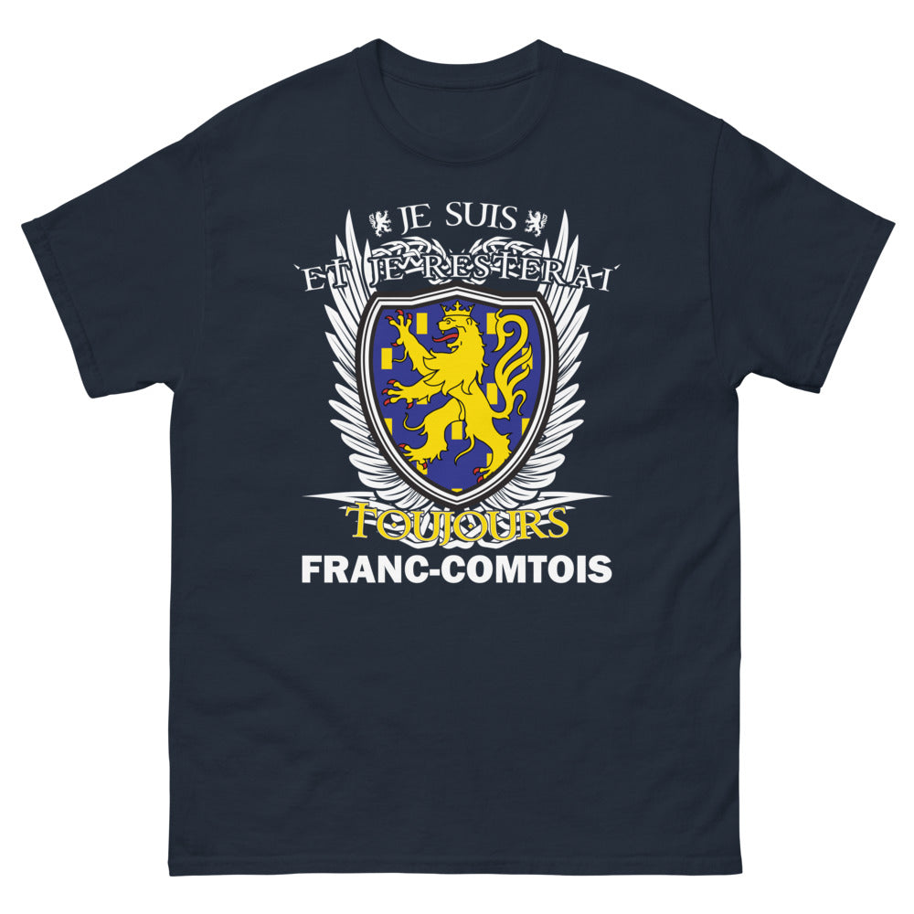 T-shirt Franc-Comtois marine - Je suis et je resterai toujours