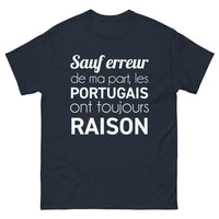 Thumbnail for T-shirt Portugal marine - Sauf erreur de ma part, les Portugais ont toujours raison