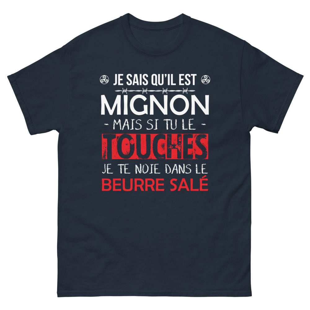 T-shirt Bretagne marine - Je sais qu'il est mignon mais...