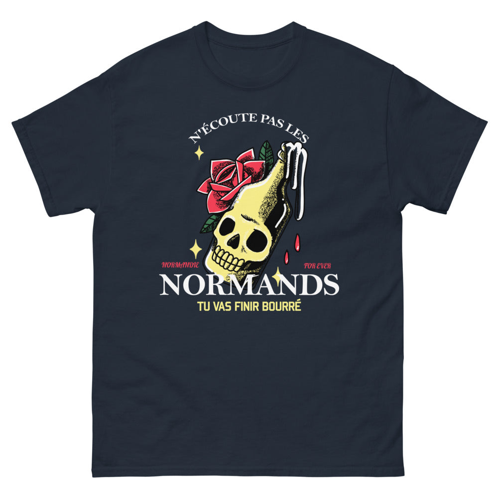 T-shirt Normand marine - Ne pas écouter les Normands, humour festif