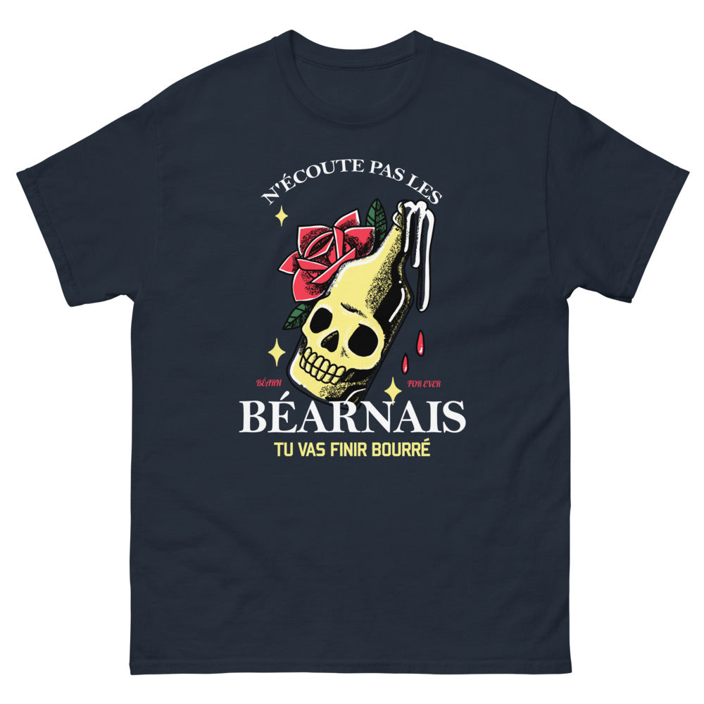 T-shirt Béarnais marine - N'écoute pas les Béarnais, humour