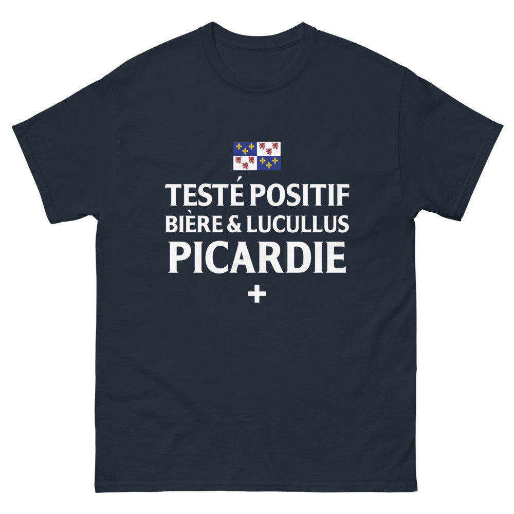 T-shirt Picardie marine - Testé positif à la bière