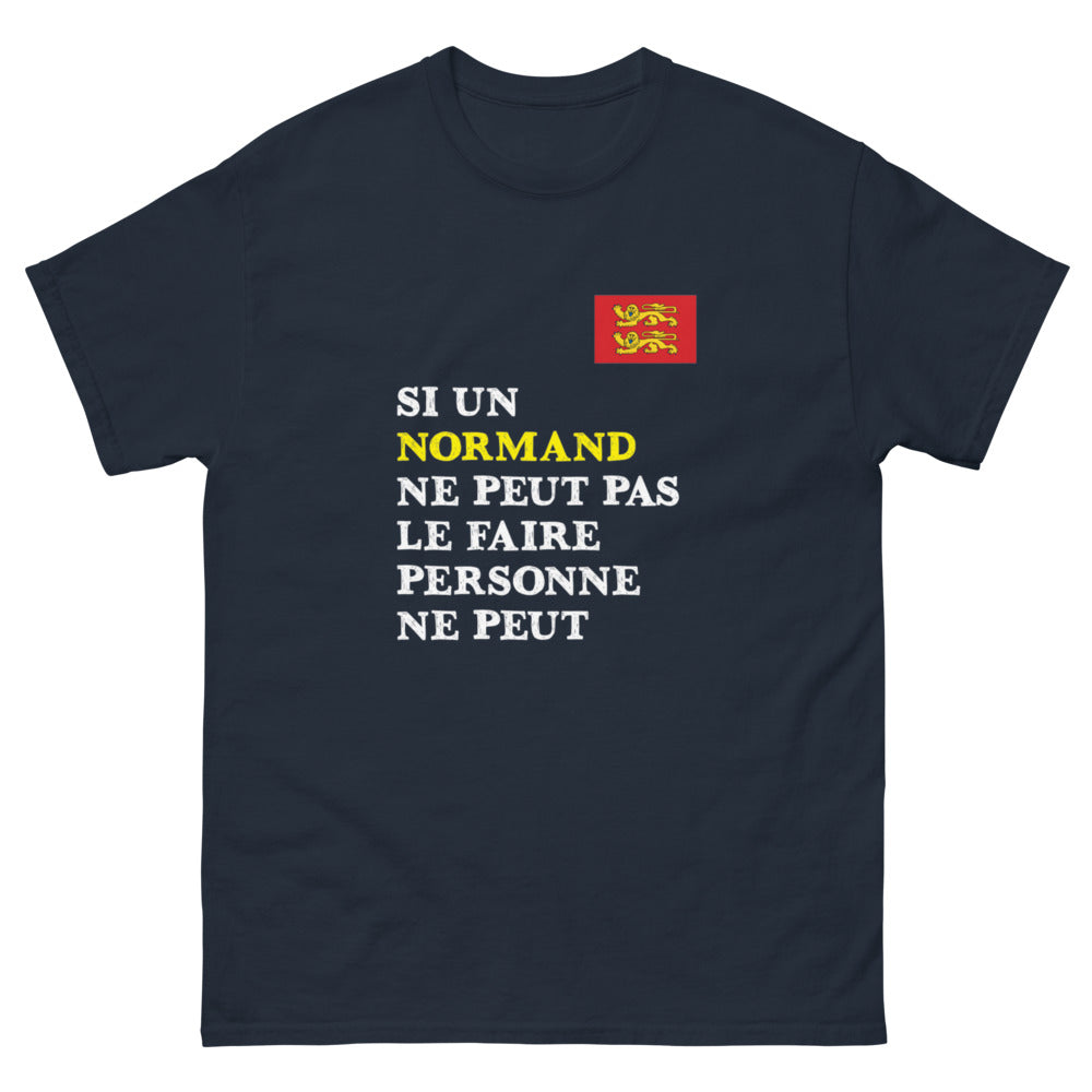 T-shirt Normand marine - Si un Normand ne peut pas le faire