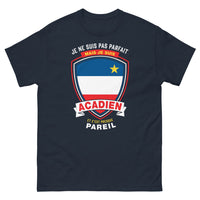 Thumbnail for T-shirt Acadien marine - Je ne suis pas parfait mais je suis Acadien
