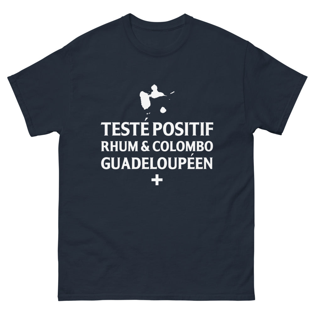 T-shirt Guadeloupe marine - Je teste positif au Rhum Colombo
