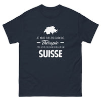 Thumbnail for T-shirt Suisse marine - Pas besoin de thérapie, juste du chocolat