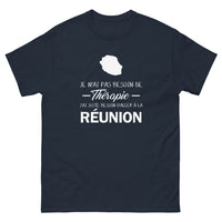 Thumbnail for T-shirt La Réunion marine - Je n'ai pas besoin de thérapie