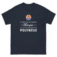 Thumbnail for T-shirt Polynésie marine - Pas besoin de thérapie, juste besoin d'y aller