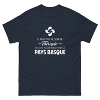 Thumbnail for T-shirt Pays Basque marine - Je n'ai pas besoin de thérapie