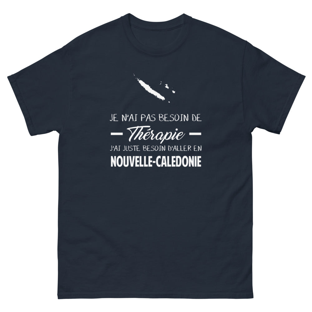 T-shirt Nouvelle-Calédonie marine - Je n'ai pas besoin de thérapie
