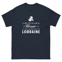 Thumbnail for T-shirt Lorraine marine - Thérapie inutile, allez en Lorraine