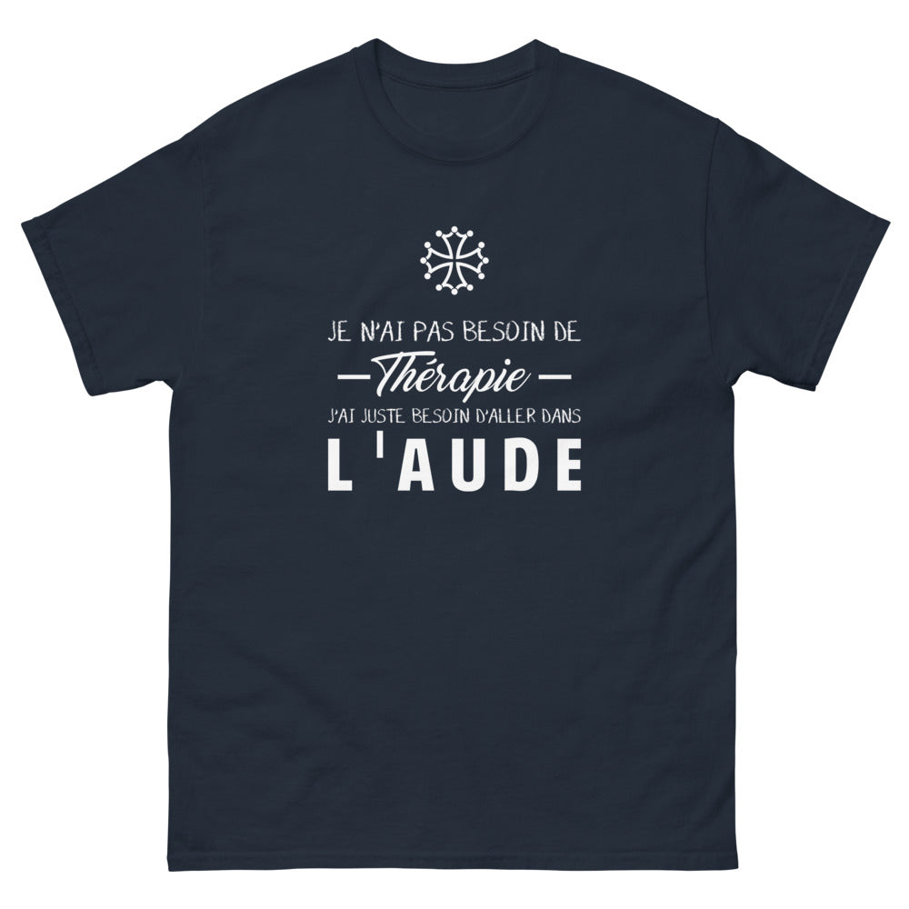 T-shirt Aude marine - Je n'ai pas besoin de thérapie