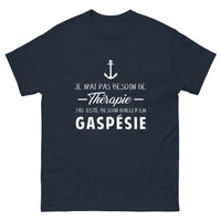 Thumbnail for T-shirt Gaspésie marine - Je n'ai pas besoin de thérapie