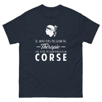 Thumbnail for T-shirt Corse marine - Pas besoin de thérapie, juste de la Corse