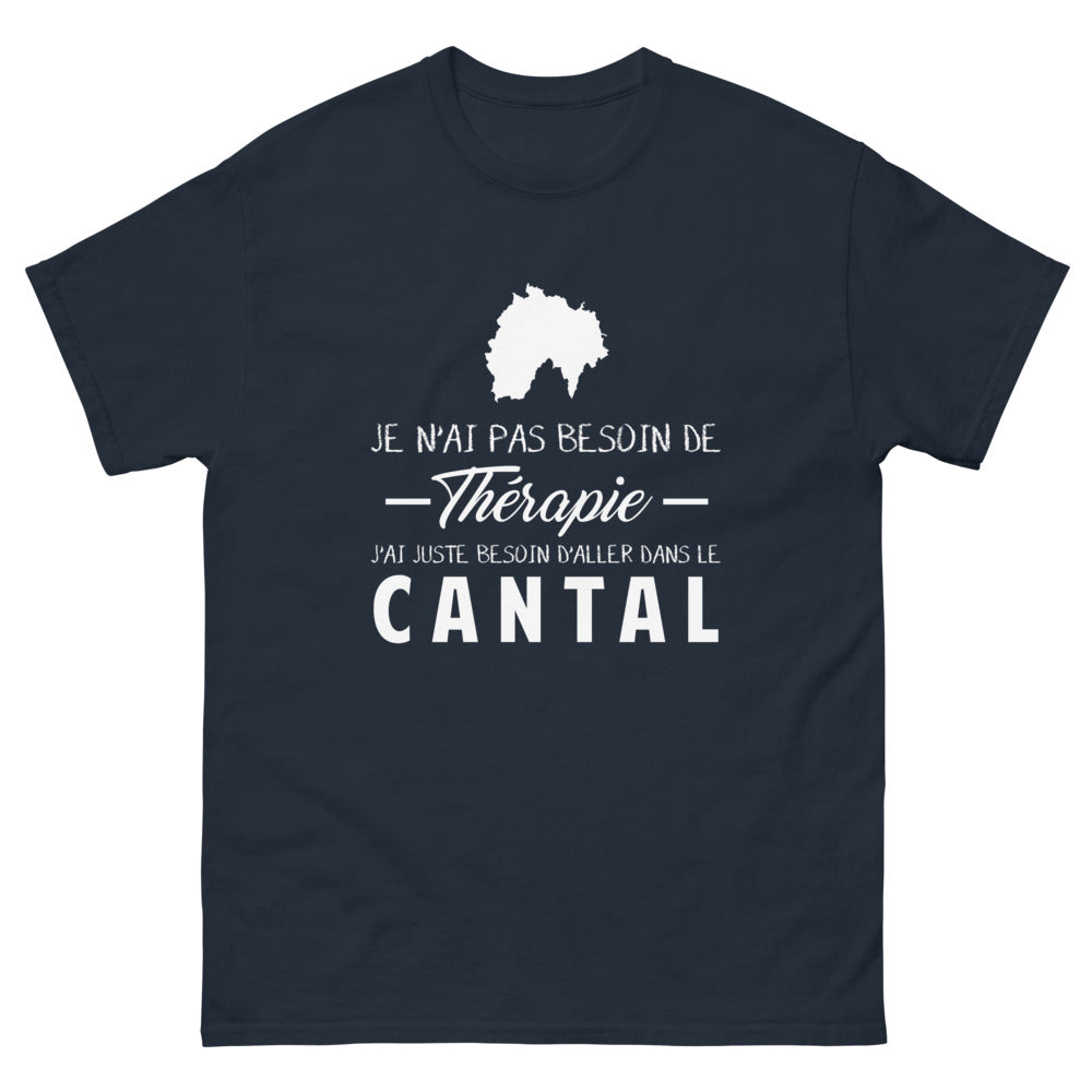 T-shirt Cantal marine - Je n'ai pas besoin de thérapie