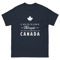Thumbnail for T-shirt Canada marine - Je n'ai pas besoin de thérapie