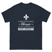 Thumbnail for T-shirt Bourgogne marine - Je n'ai pas besoin de thérapie