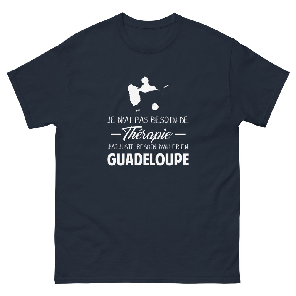 T-shirt Guadeloupe marine - Je n'ai pas besoin de thérapie