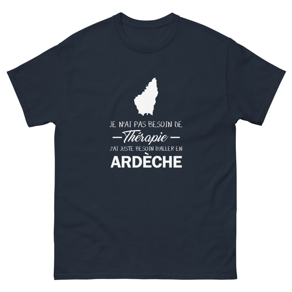 T-shirt Ardèche marine - Je n'ai pas besoin de thérapie