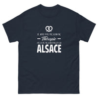 Thumbnail for T-shirt Alsace marine - Pas besoin de thérapie, juste besoin d'Alsace
