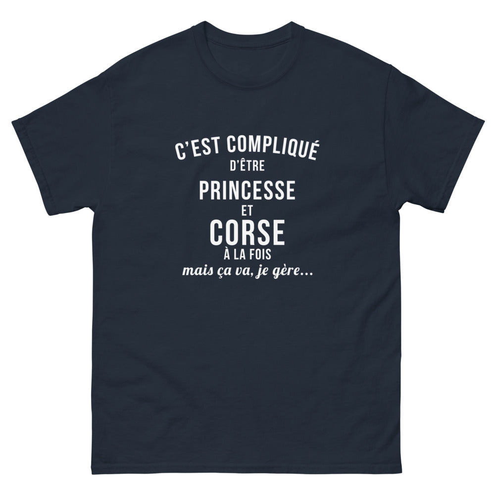 T-shirt Corse marine - C'est compliqué d'être princesse
