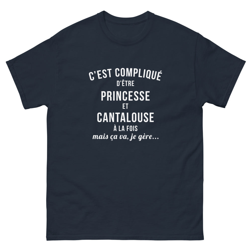 T-shirt Cantalouse marine - C'est compliqué d'être princesse