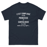 Thumbnail for T-shirt Cantalouse marine - C'est compliqué d'être princesse