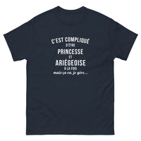 Thumbnail for T-shirt Ariège marine - C'est compliqué d'être princesse