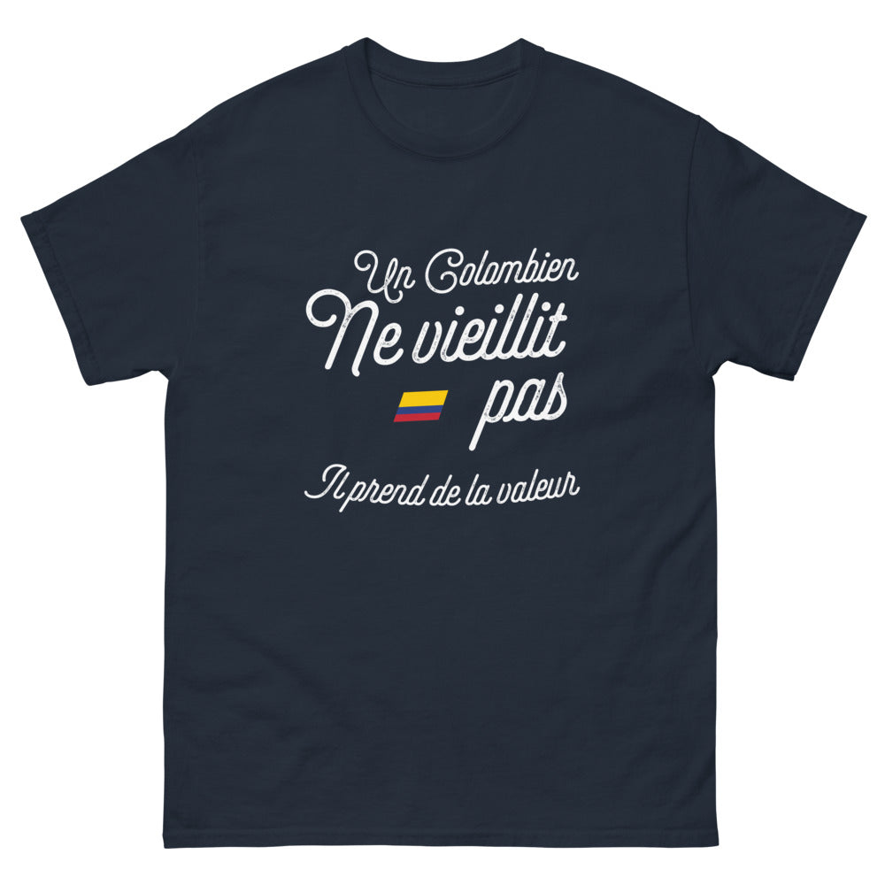 T-shirt Colombien marine - Un Colombien prend de la valeur